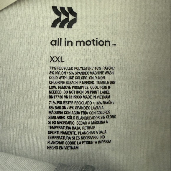 NWT All in Motion Men’s Light Gray Zip-Up Sweater Size XXL/XL - Picture 7 of 8